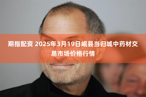 期指配资 2025年3月19日岷县当归城中药材交易市场价格行情