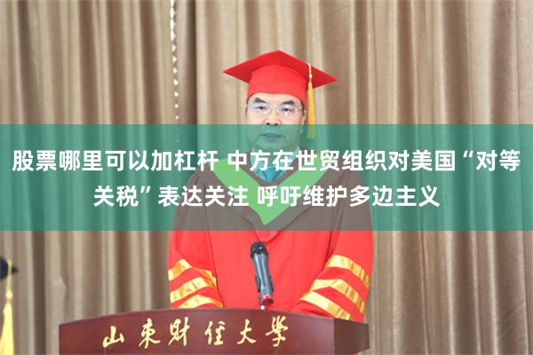 股票哪里可以加杠杆 中方在世贸组织对美国“对等关税”表达关注 呼吁维护多边主义