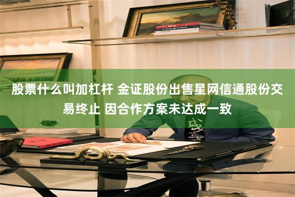 股票什么叫加杠杆 金证股份出售星网信通股份交易终止 因合作方案未达成一致